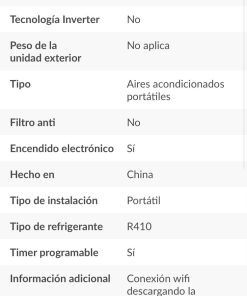 Aire Acondicionado Portátil 