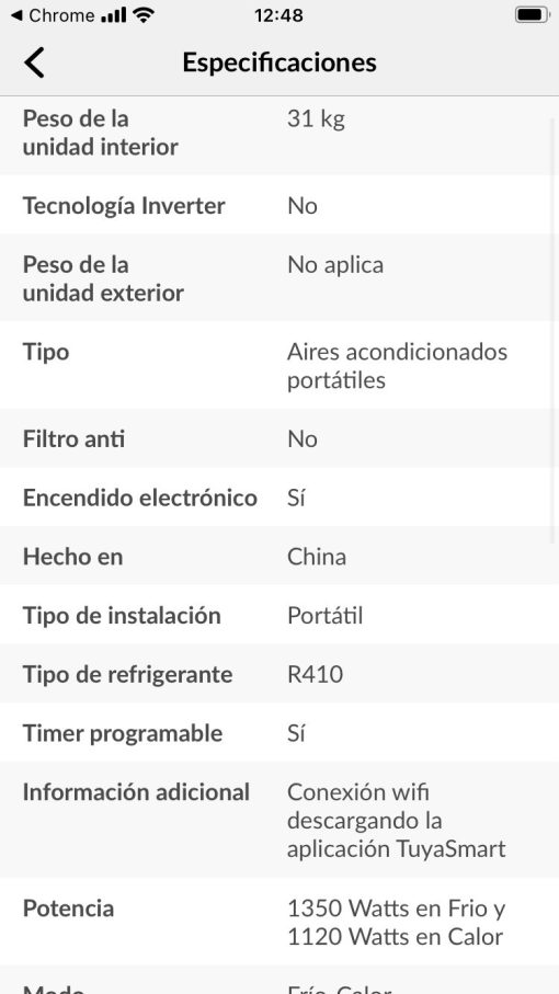 Aire Acondicionado Portátil