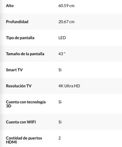 Smart tv 45’