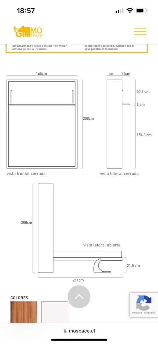 Cama 2p Plegable